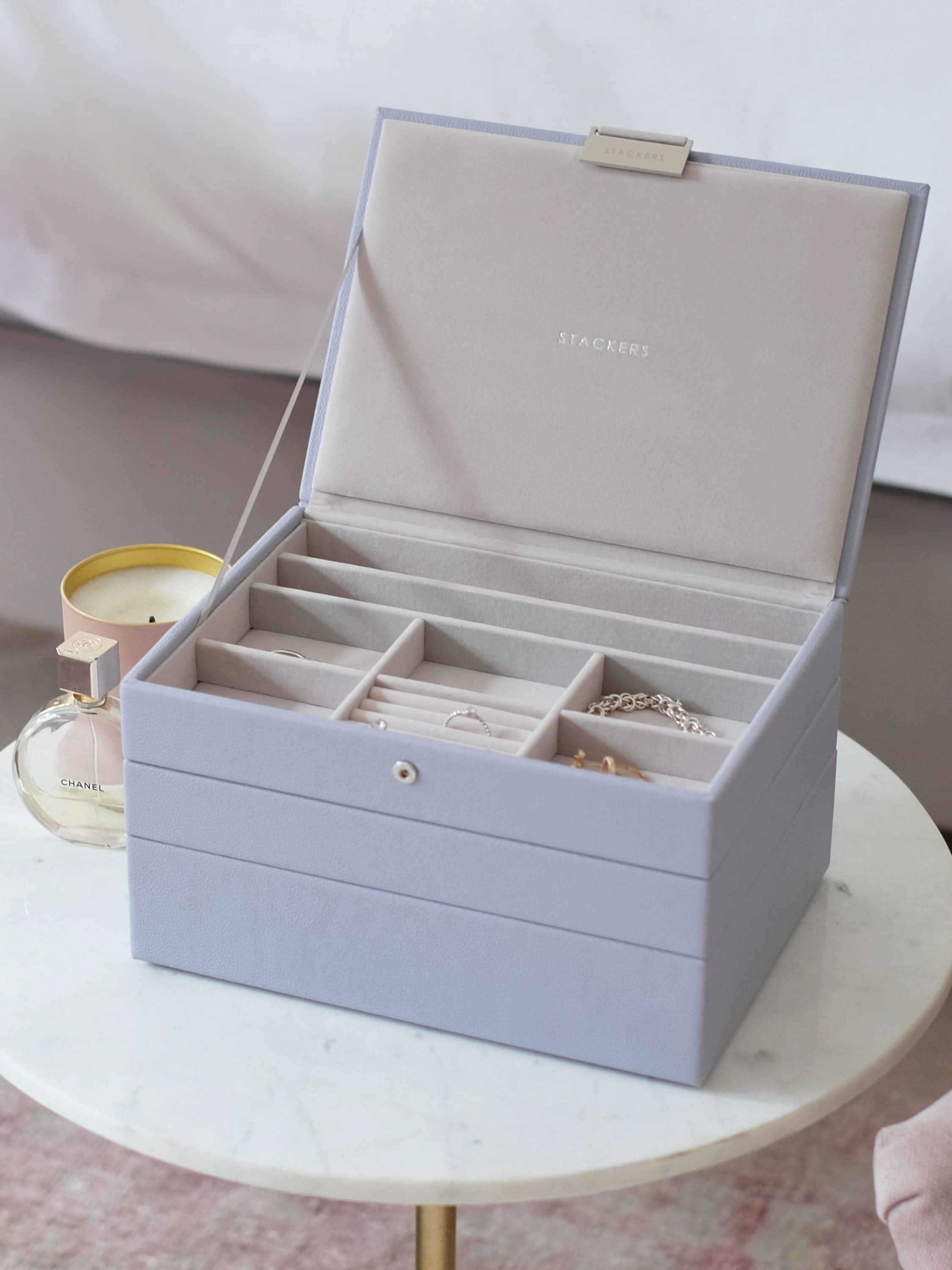 Stackers Klassieke Juwelendoos Set van 3 Lavendel - Mystackers