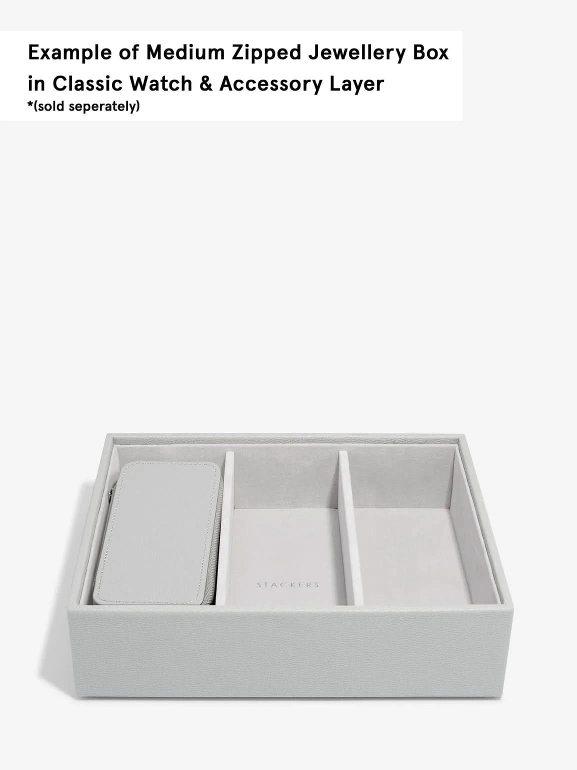 Stackers Medium Travel box Grijs - Mystackers