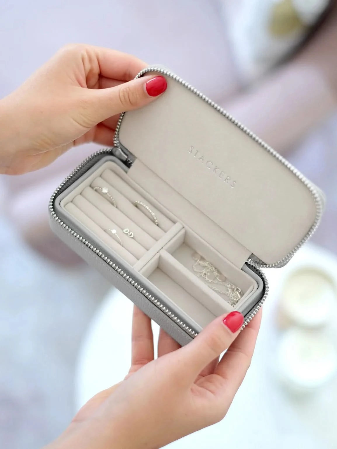 Stackers Medium Travel box Grijs - Mystackers