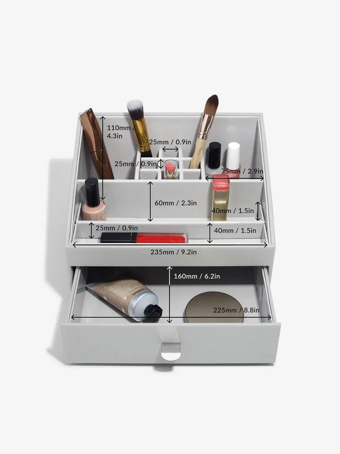 Stackers Makeup Organizer Grijs - Mystackers