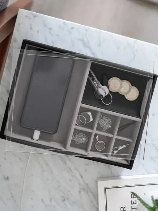 Stackers Organizer met doorzichtig deksel Zwart - Mystackers