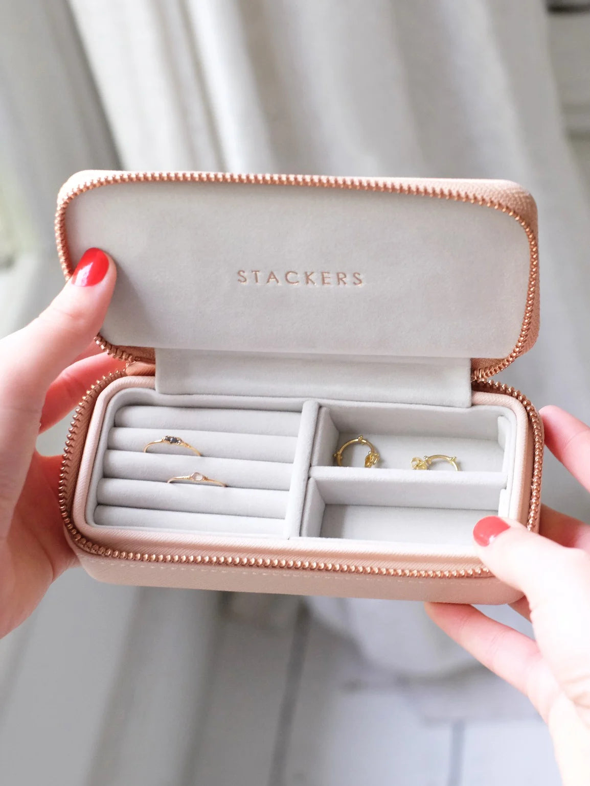 Stackers Medium Travel box Roze - Mystackers
