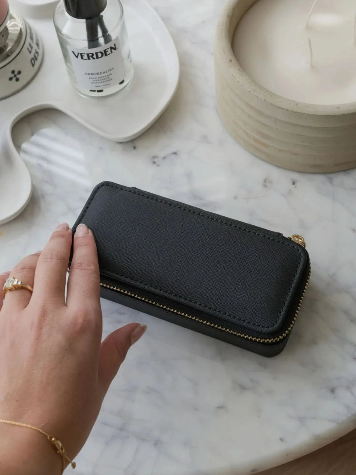 Stackers Medium Travel box Zwart & Goud - Mystackers