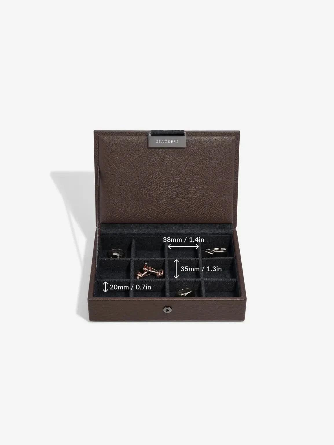 Stackers Manchetknopendoosje Bruin - Mystackers