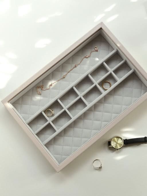 Stackers Lederen Sieradenlaag Roze - Mystackers