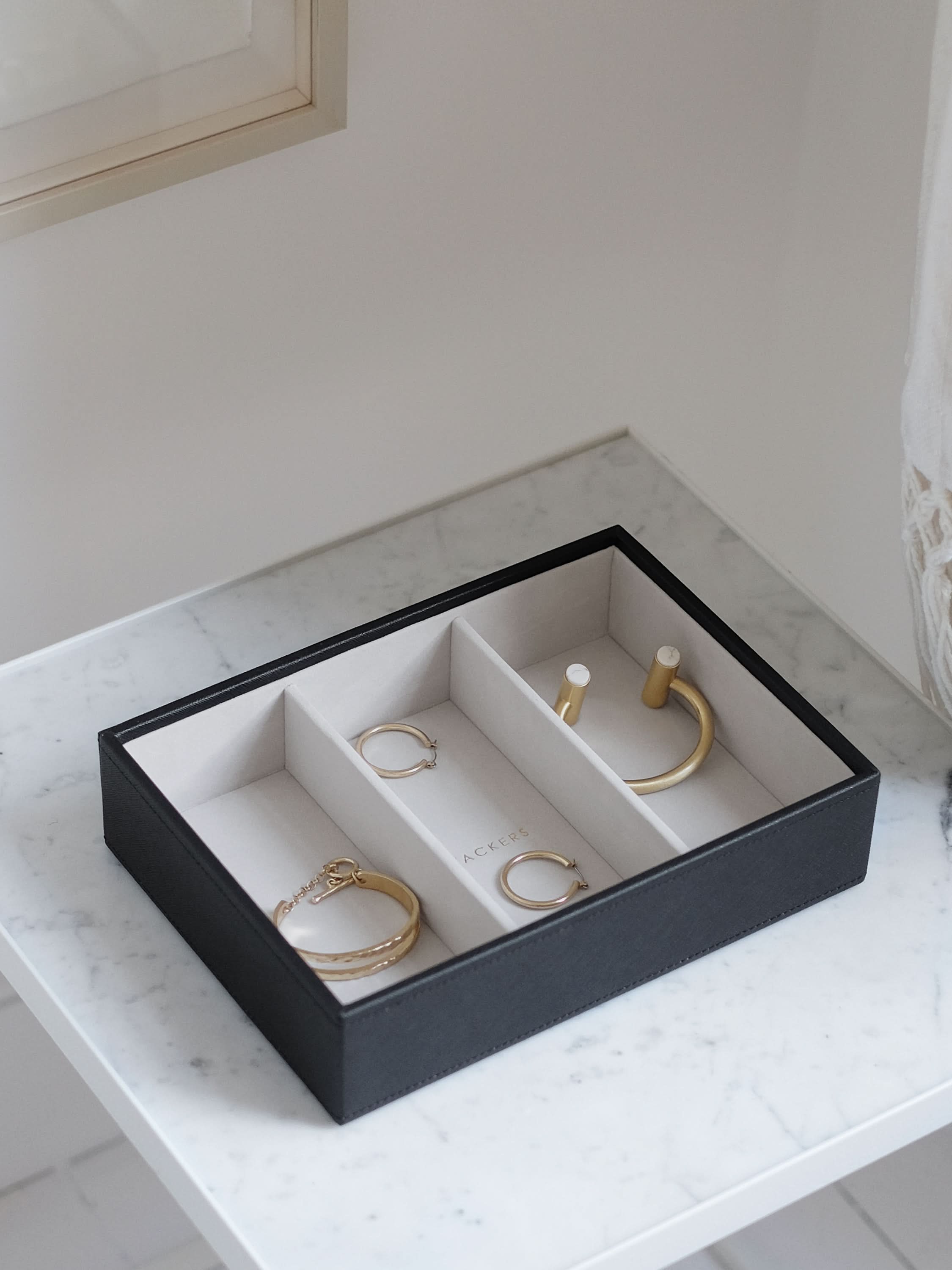 Stackers Horloge & Accessoirelaag voor Klassieke Juwelendoos Zwart - Mystackers