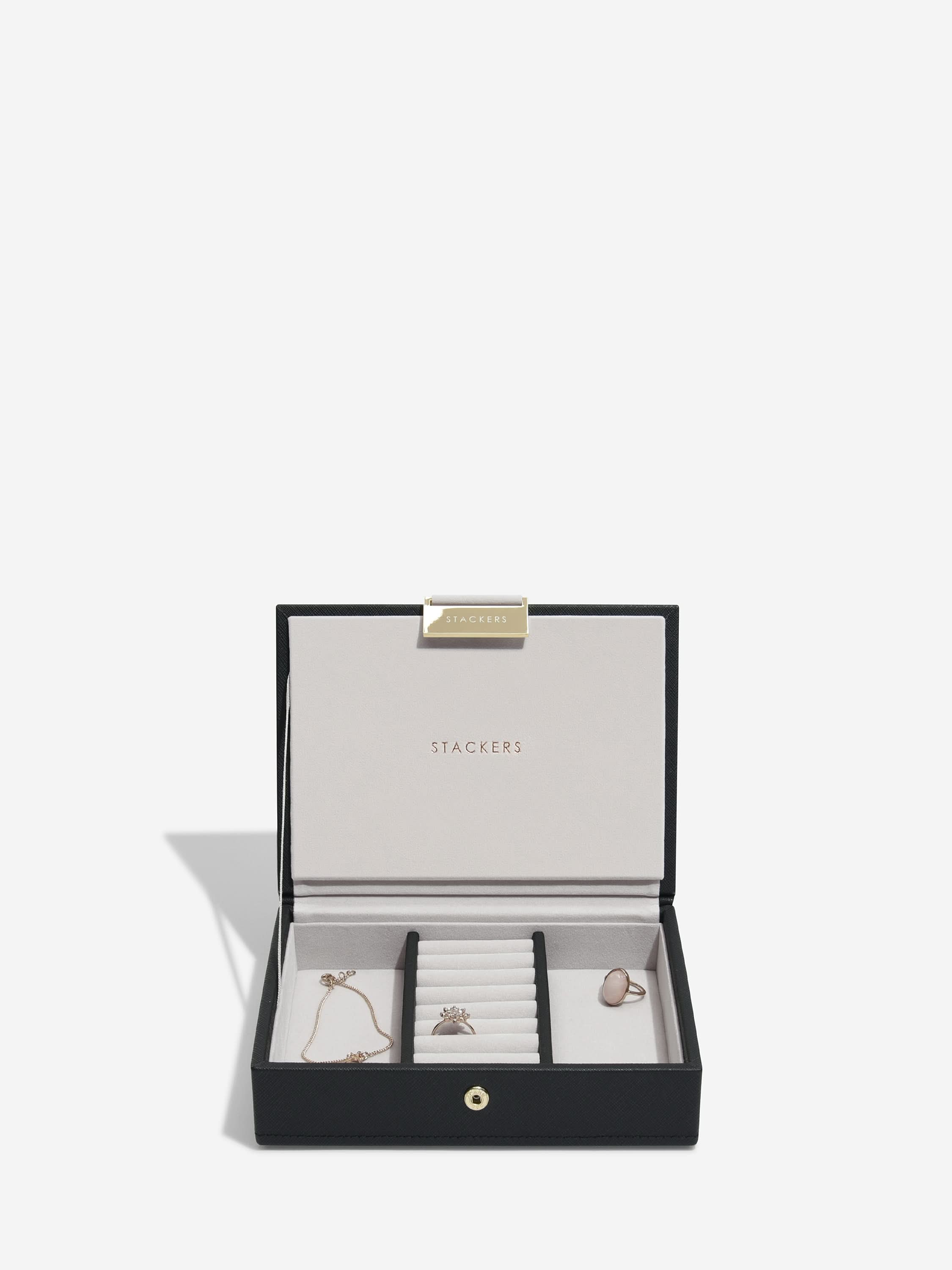 Stackers Mini Juwelendoos Set van 2 Zwart - Mystackers