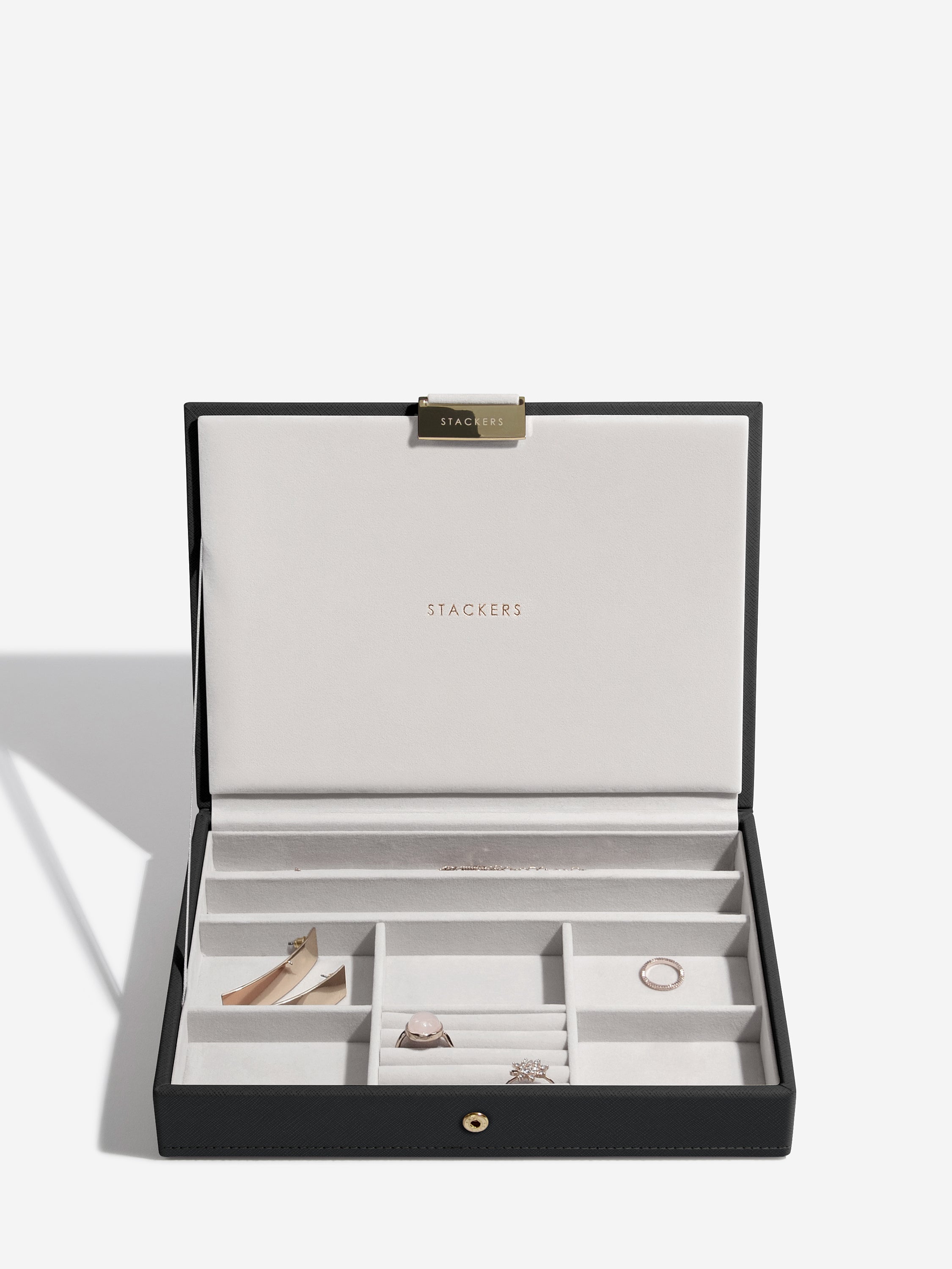 Stackers Classic Jewellery Box Set of 4 Black