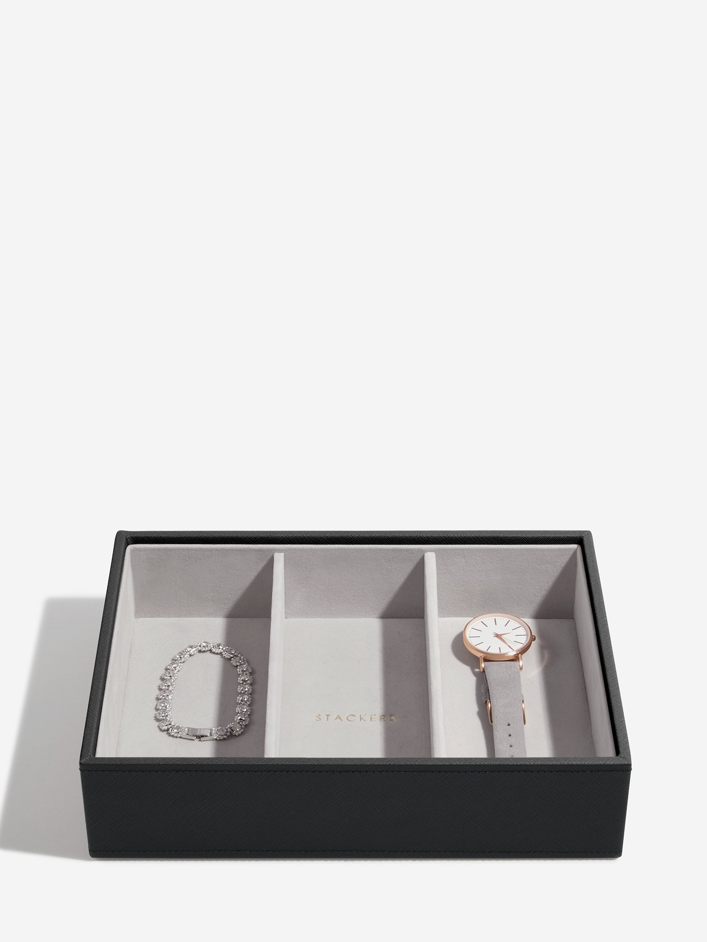 Stackers Classic Jewellery Box Set of 4 Black