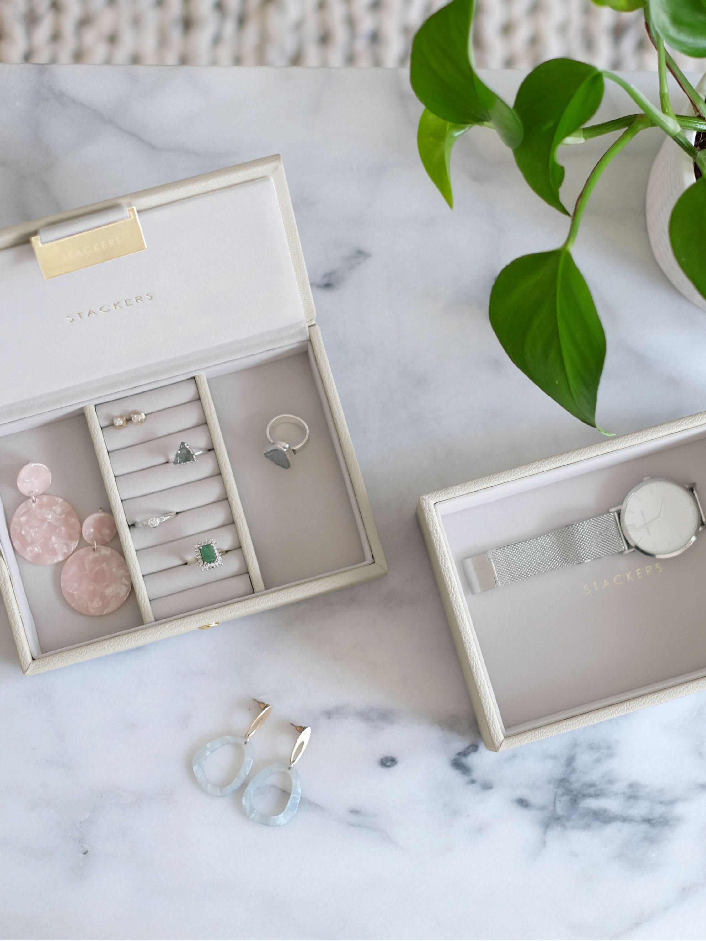 Stackers Mini Juwelendoos Set van 2 Havermout - Mystackers