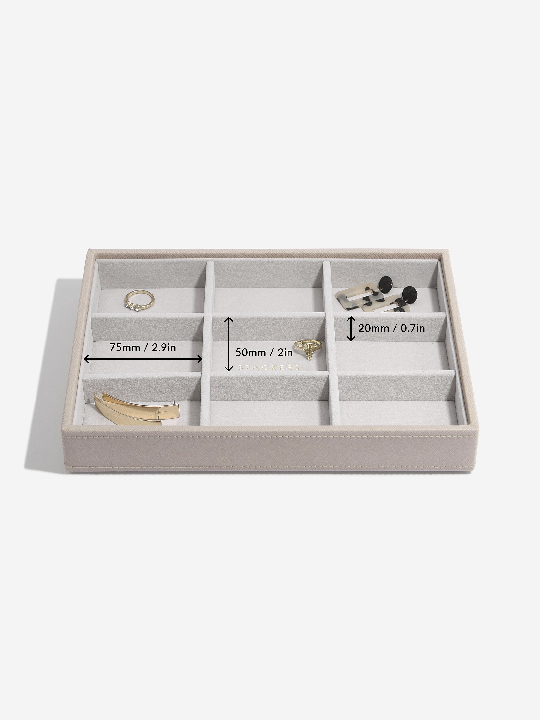 Stackers Compartiment standard pour boîte à bijoux classique Taupe