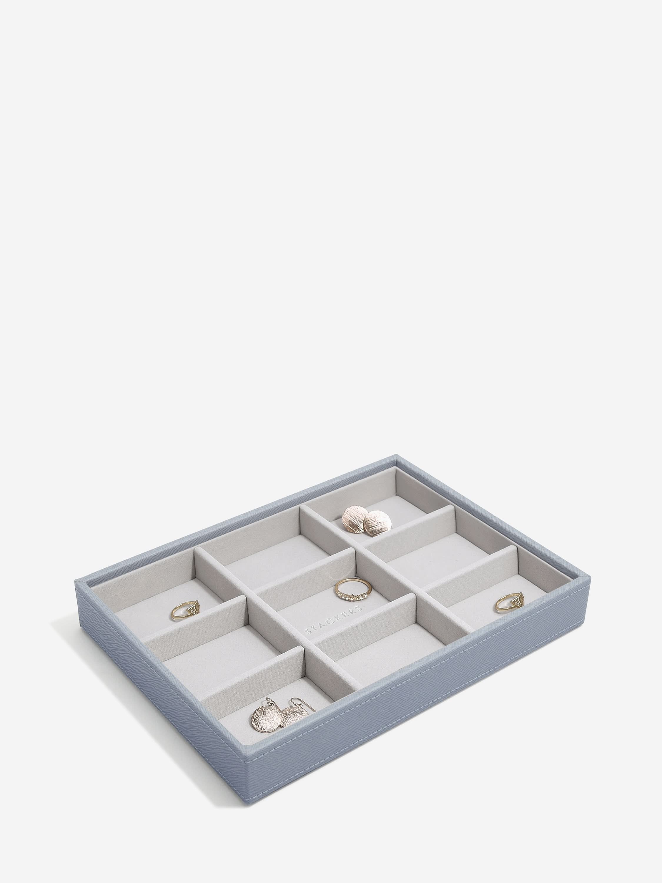 Stackers standaard Sieradenlaag voor Klassieke Juwelendoos Blauw - Mystackers