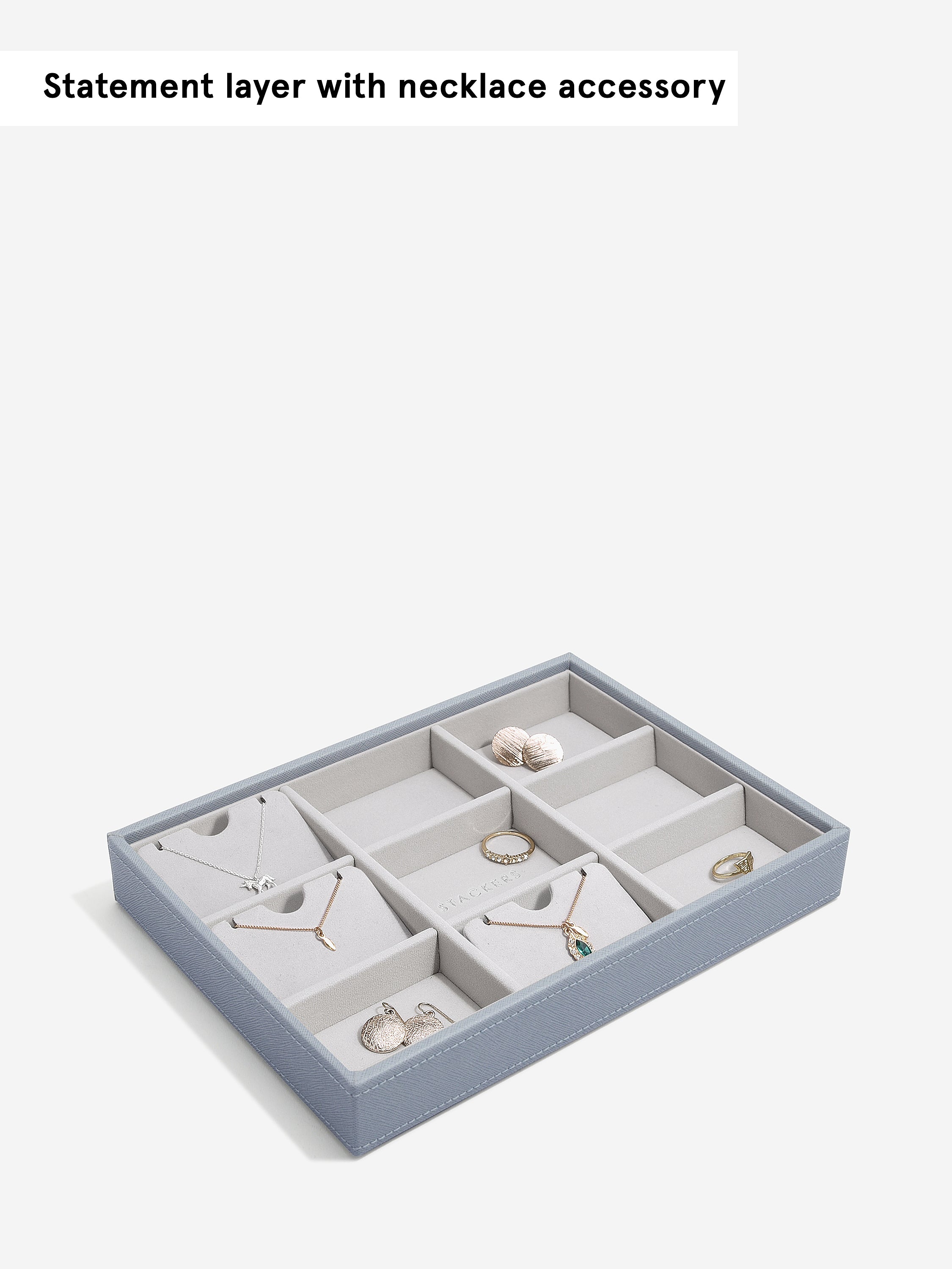 Stackers Standard Jewellery Layer for Classic Jewellery Box Blue