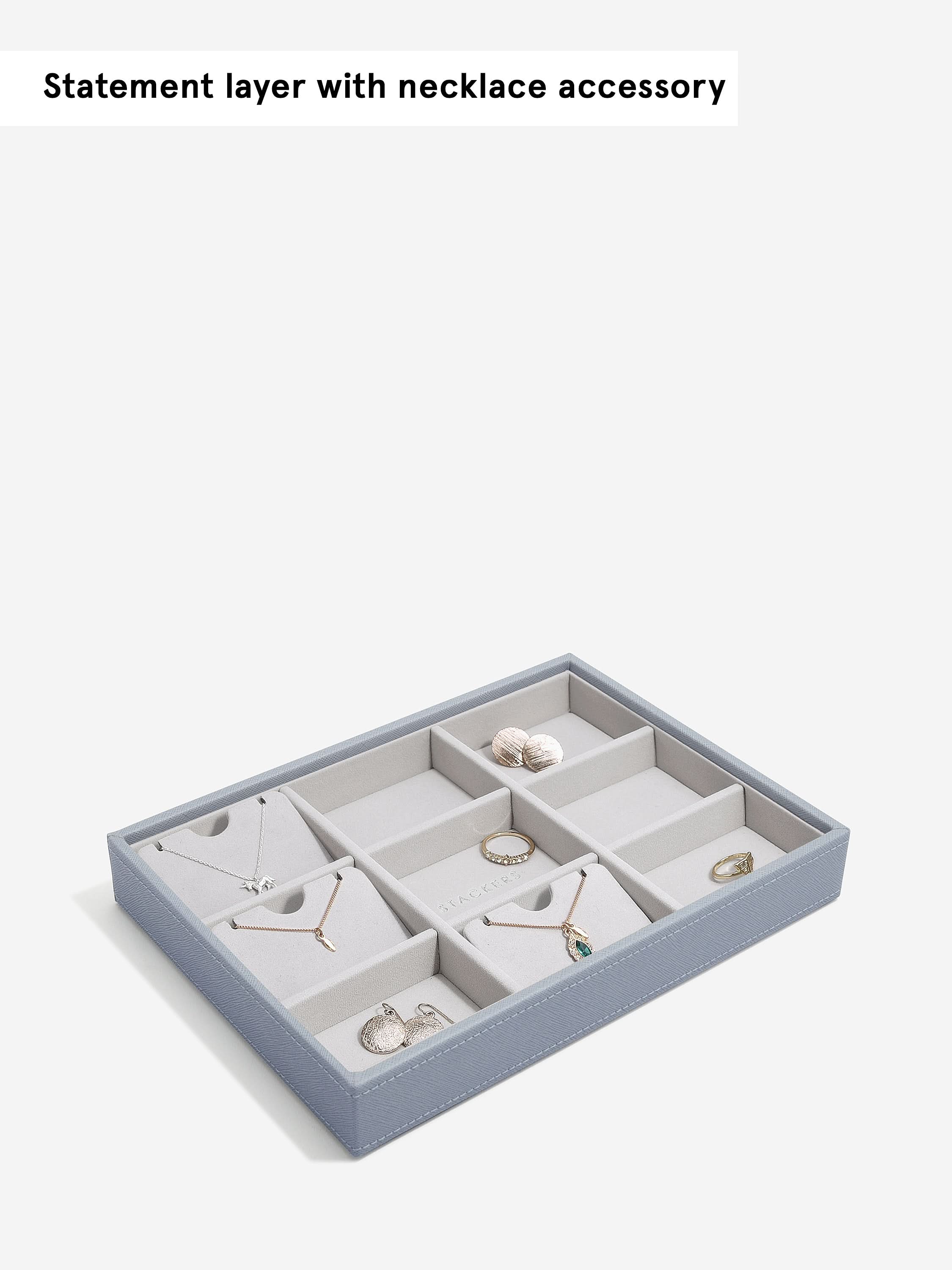 Stackers standaard Sieradenlaag voor Klassieke Juwelendoos Blauw - Mystackers