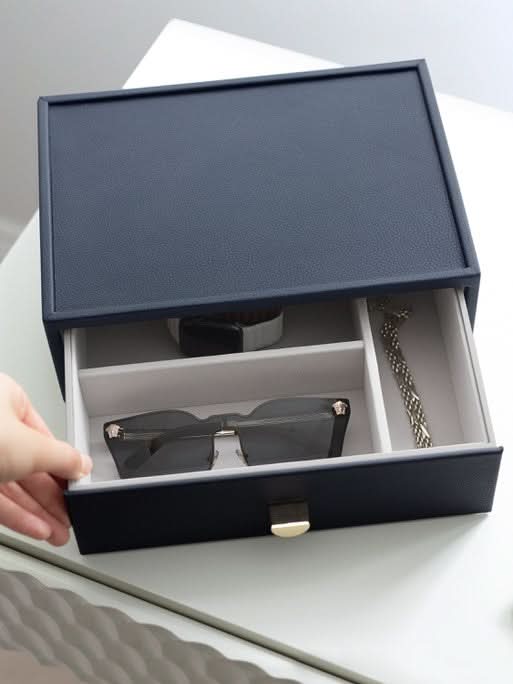 Stackers Accessoirelade voor Klassieke Display Juwelendoos Marineblauw - Mystackers