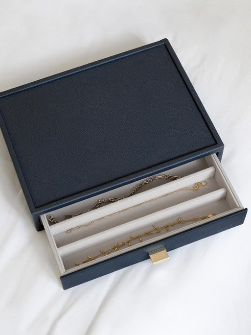 Stackers Halskettingenlade voor Klassieke Display Juwelendoos Marineblauw - Mystackers