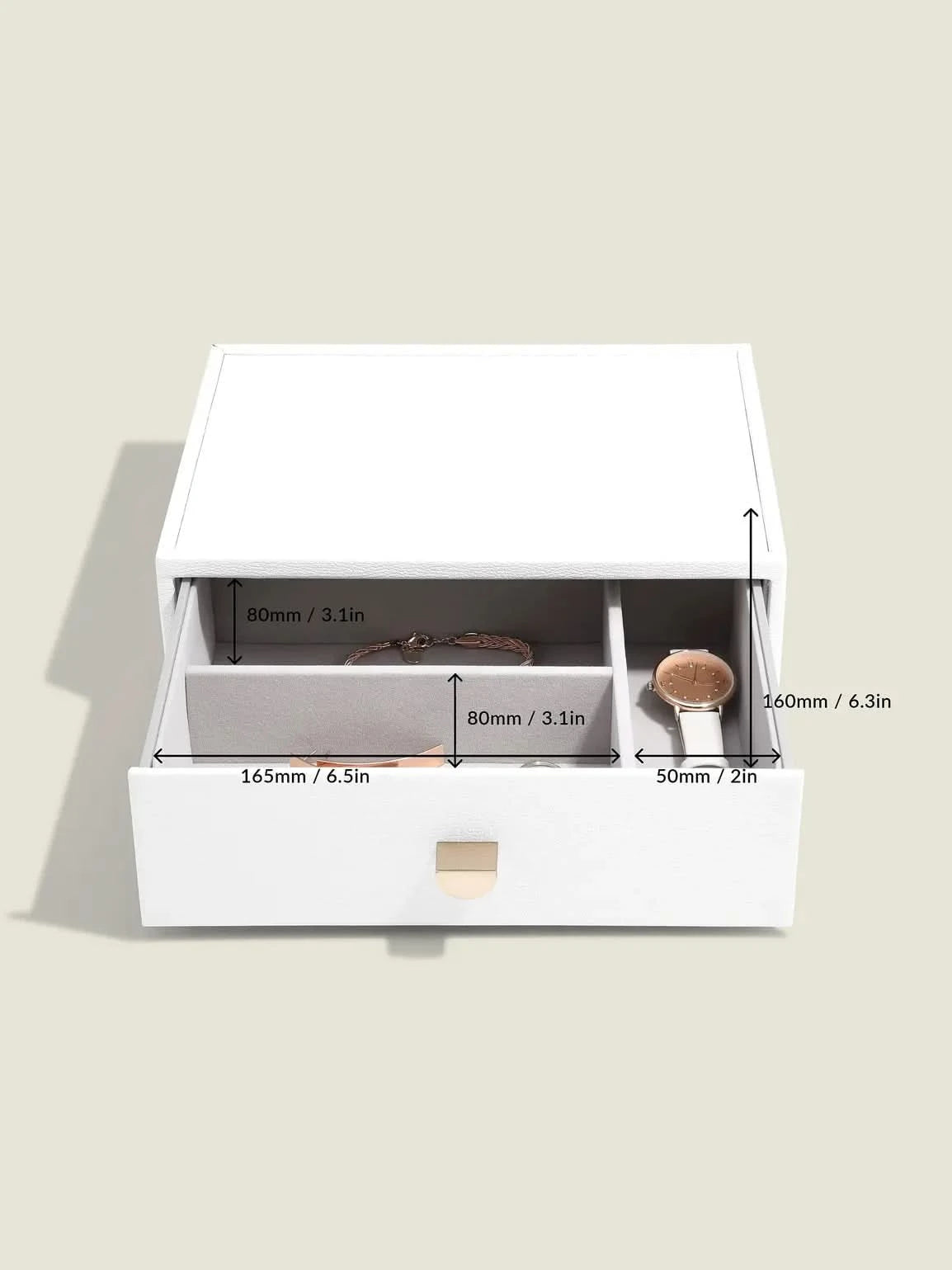 Stackers Klassieke Display Juwelendoos Set van 3 Wit - Mystackers