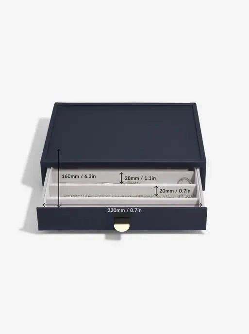 Stackers Klassieke Display Juwelendoos Set van 4 Marineblauw - Mystackers