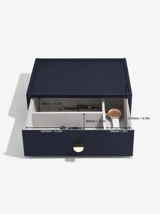 Stackers Klassieke Display Juwelendoos Set van 4 Marineblauw - Mystackers