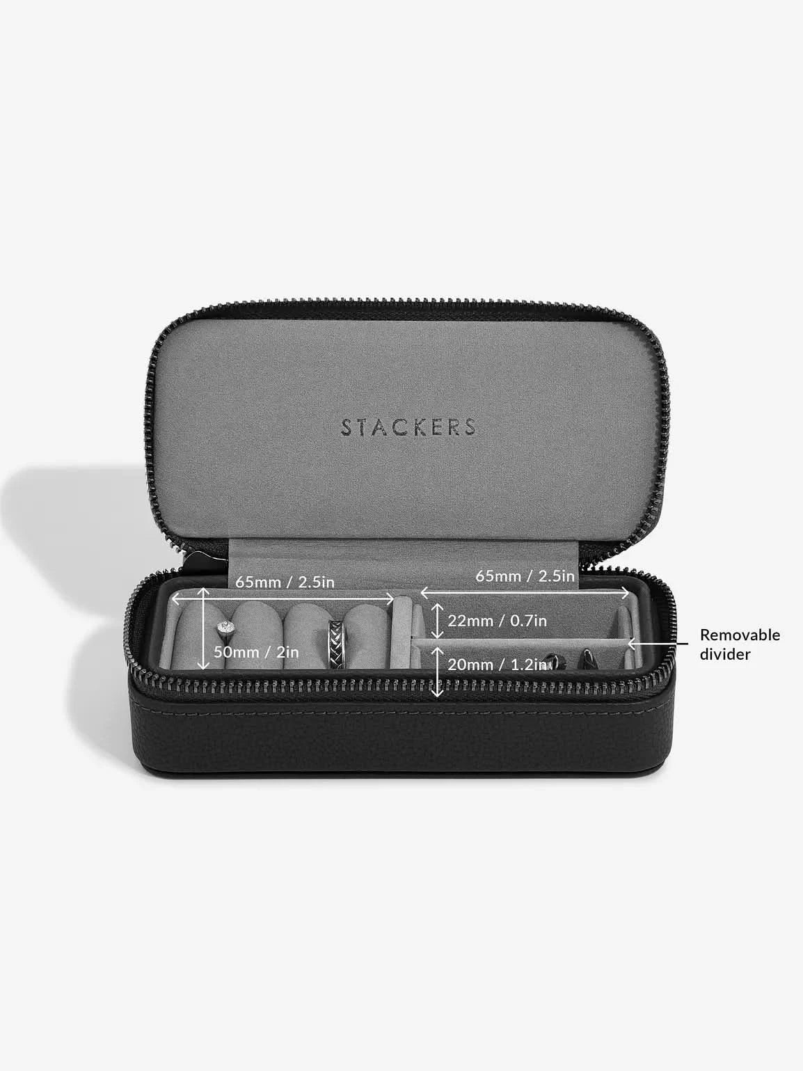 Stackers Medium Travel box Zwart - Mystackers