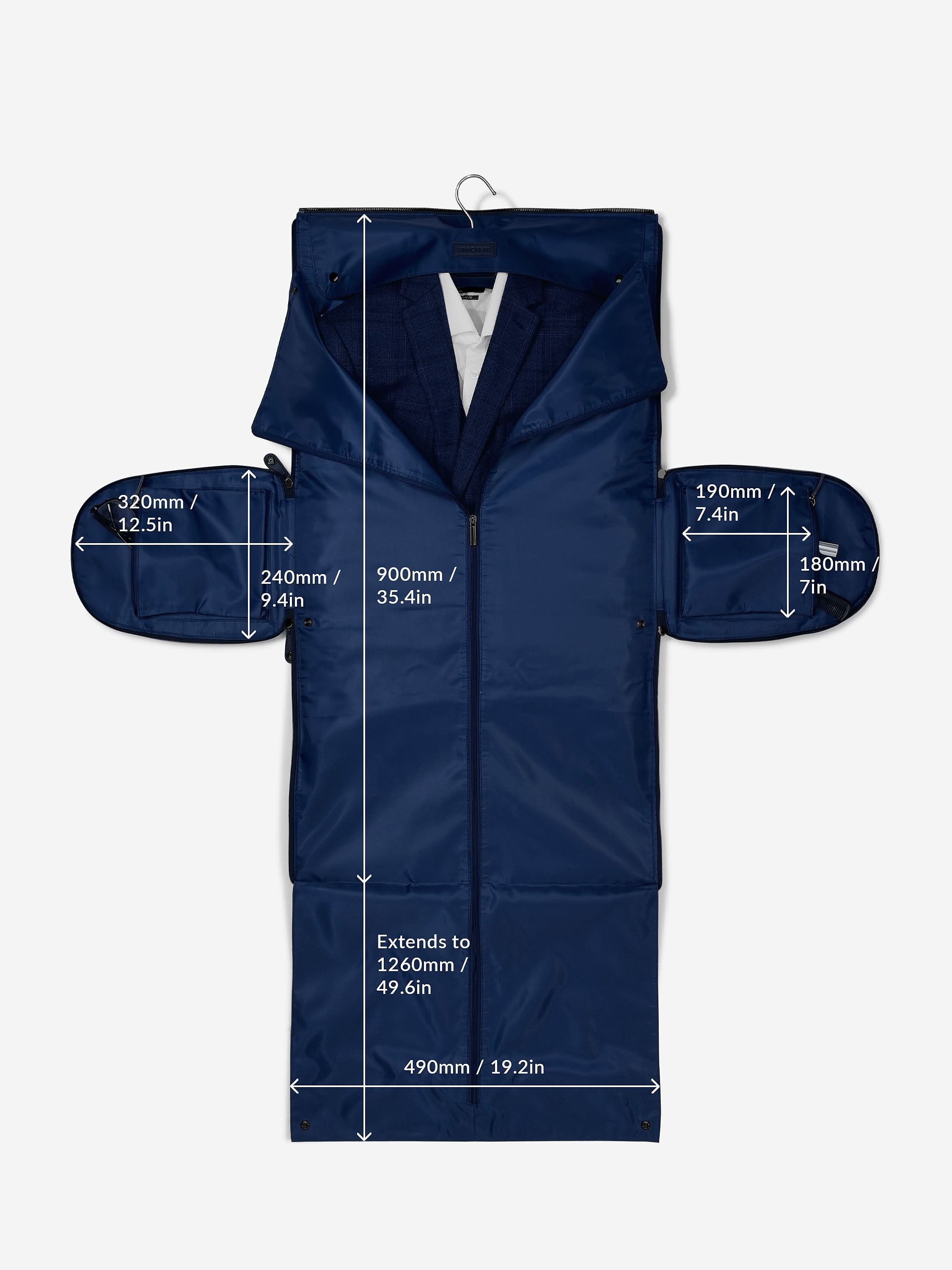 Stackers kledingzak met ritssluiting Marineblauw - Mystackers