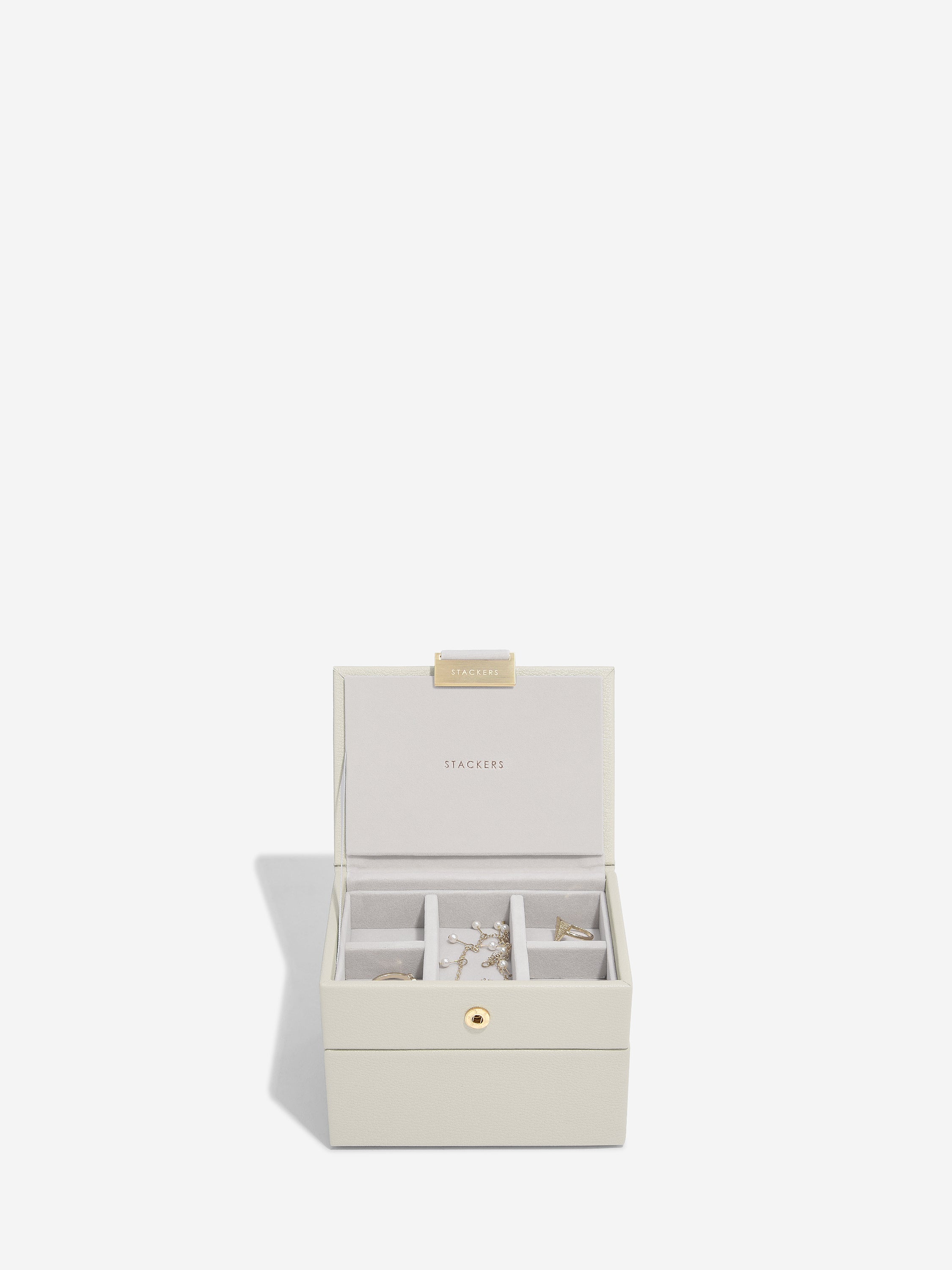 Stackers Micro Boîte à Bijoux Lot de 2 Avoine