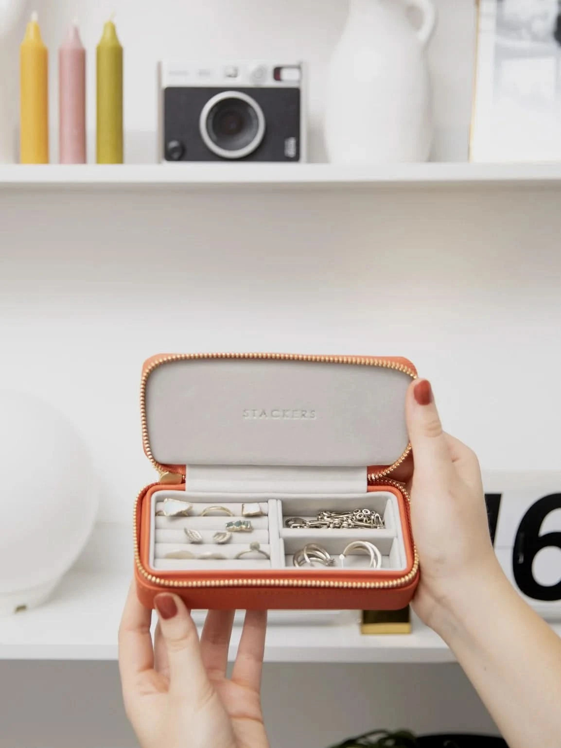 Stackers Medium Travel box Oranje - Mystackers