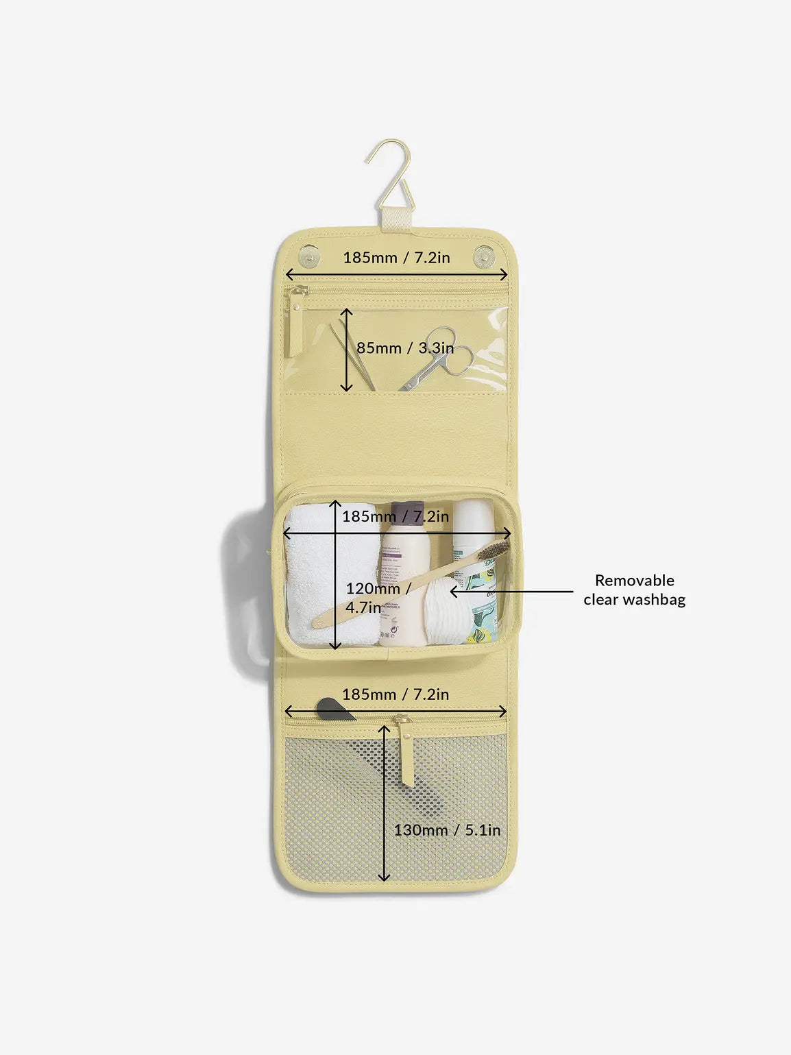 Stackers kleine hangende Toilettas Geel - Mystackers