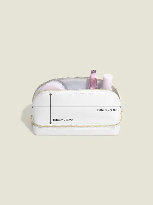 Stackers Cosmetics & Jewellery Bag White