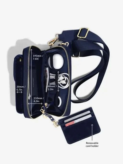 Stackers Heuptasje Marineblauw Fluweel - Mystackers