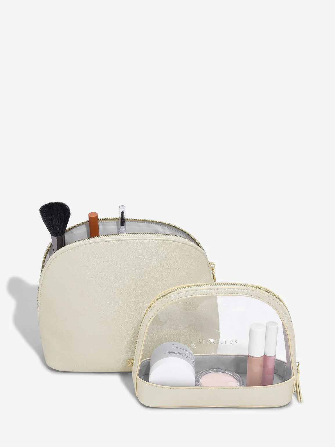 Stackers set van twee Cosmeticatassen Parelmoer - Mystackers