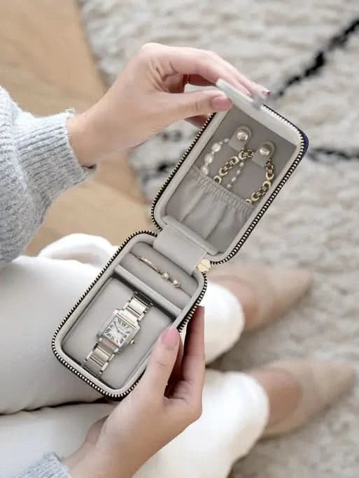 Stackers Horlogedoos Marineblauw Fluweel - Mystackers