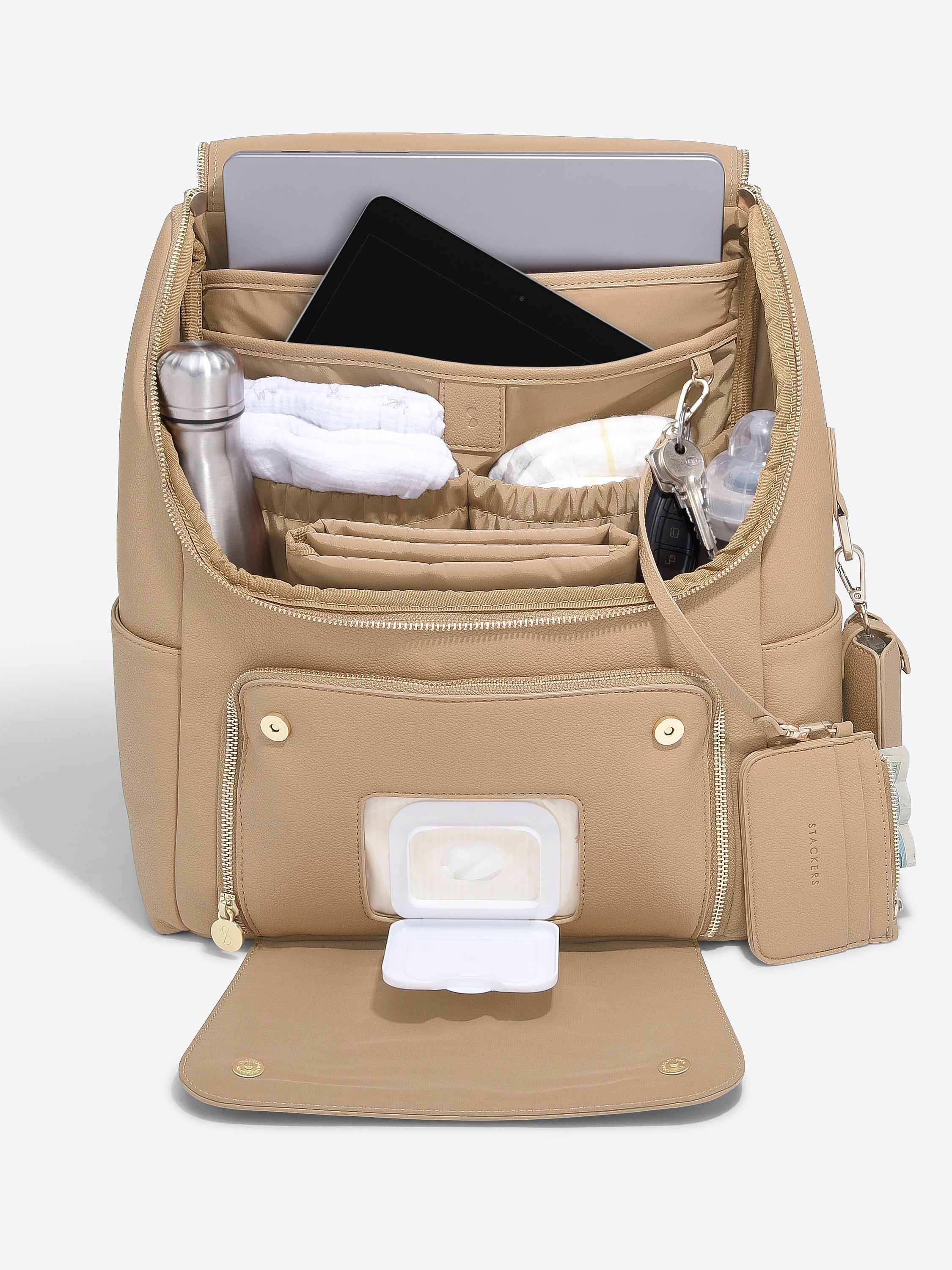 Stackers Diaper Bag Camel