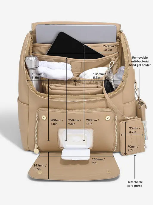 Stackers Diaper Bag Camel
