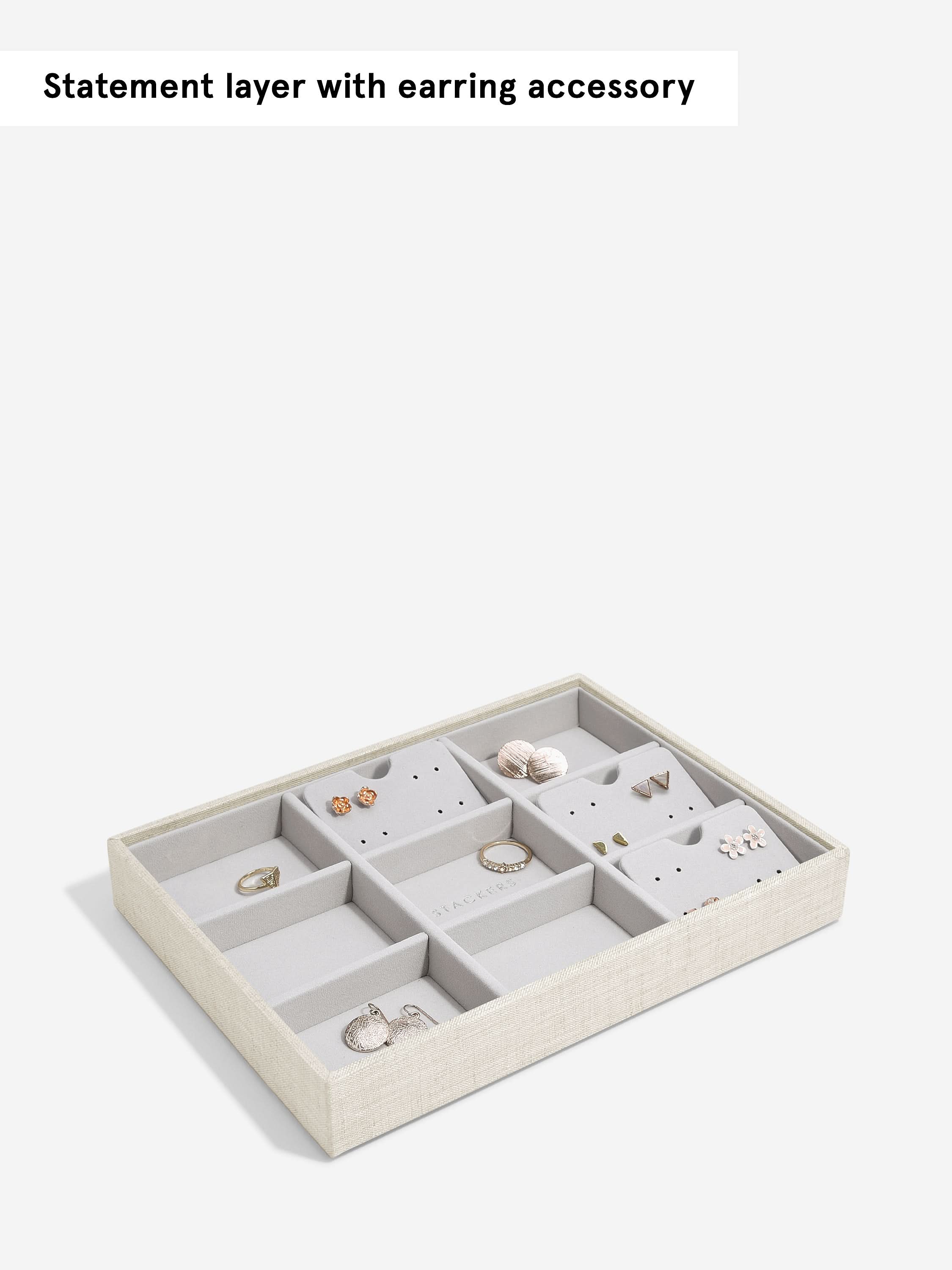 Stackers standaard Sieradenlaag voor Klassieke Juwelendoos Havermout & Linnen - Mystackers