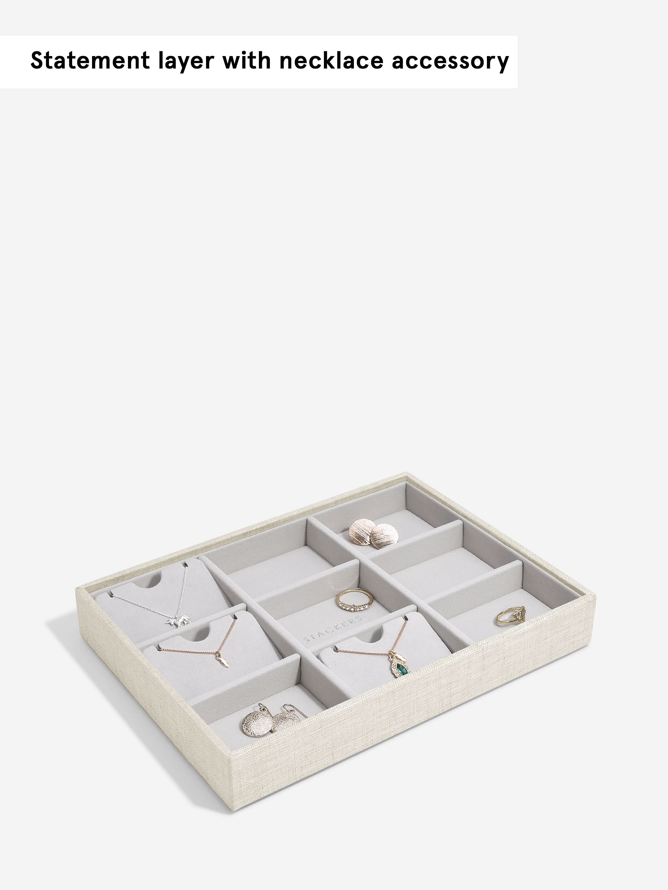 Stackers standaard Sieradenlaag voor Klassieke Juwelendoos Havermout & Linnen - Mystackers