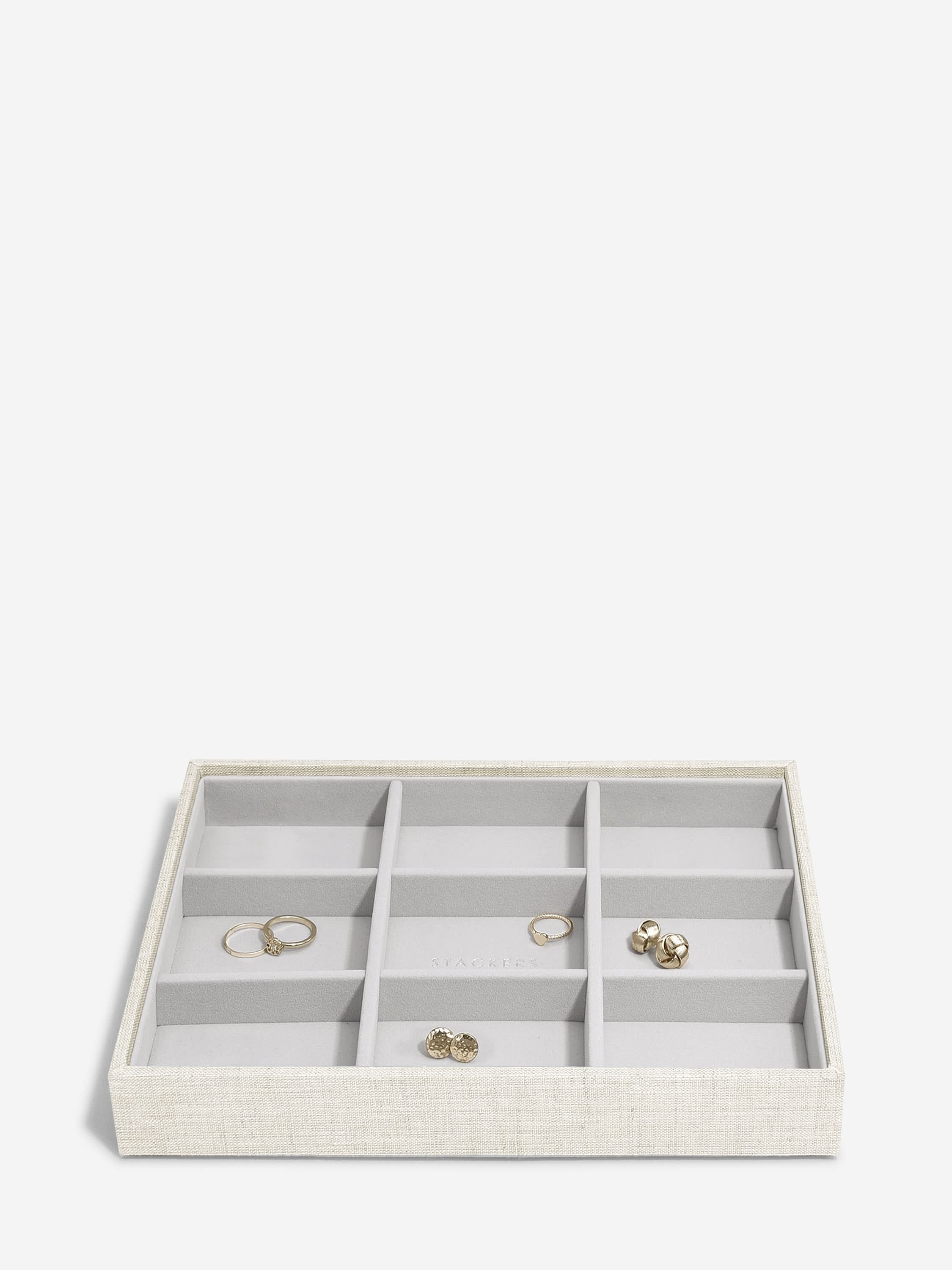 Stackers standaard Sieradenlaag voor Klassieke Juwelendoos Havermout & Linnen - Mystackers