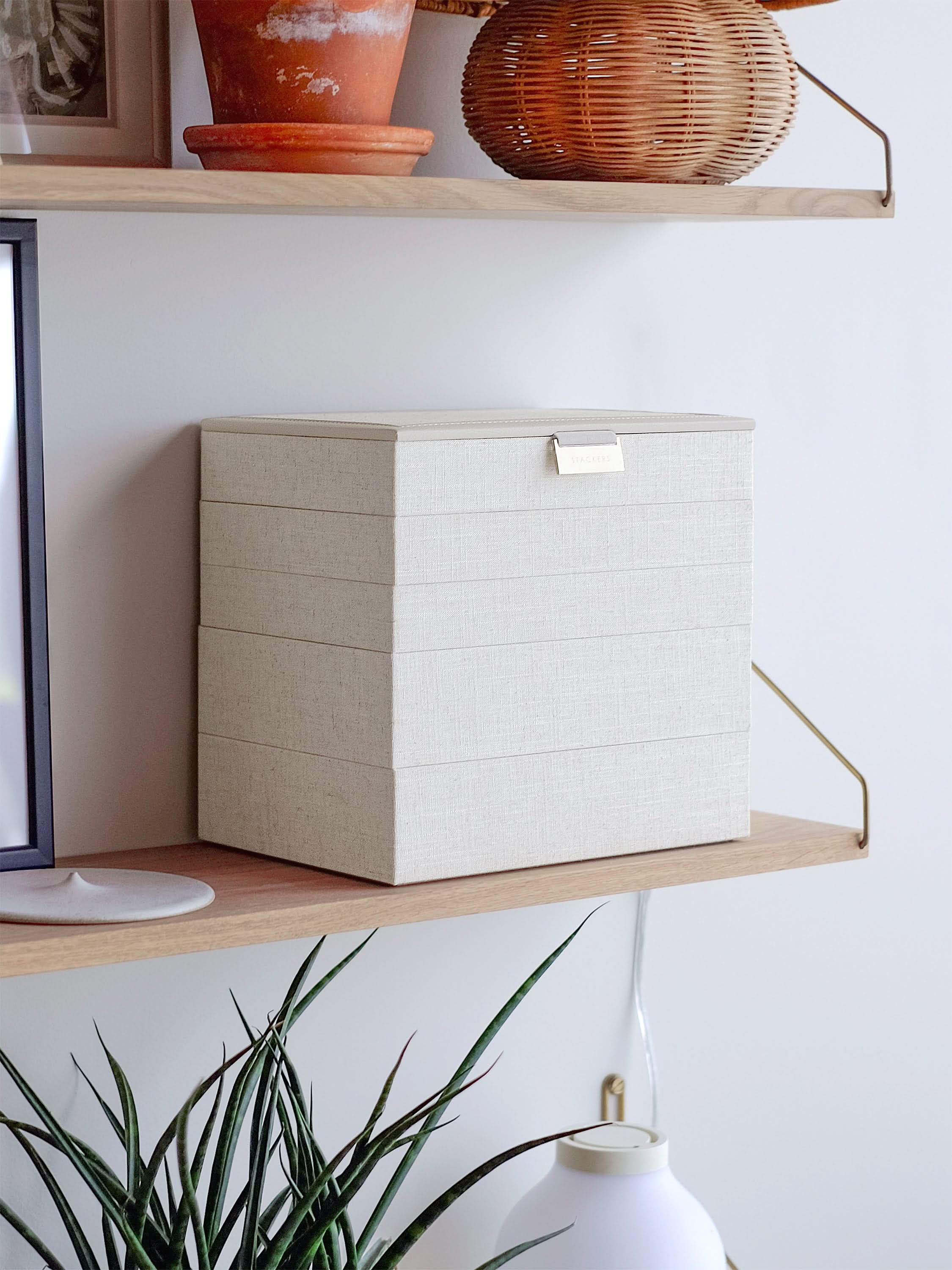 Stackers Klassieke Juwelendoos Set van 5 Havermout & Linnen - Mystackers