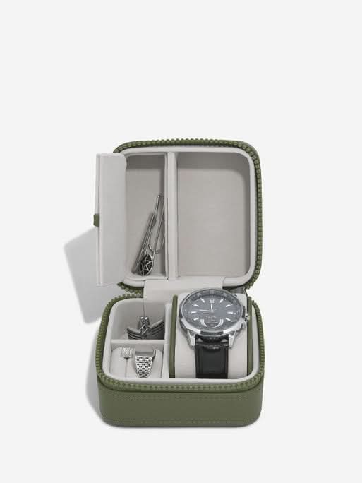 Stackers Horloge- & juwelenbox Groen Canvas - Mystackers