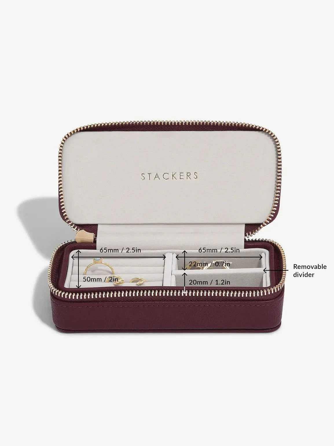 Stackers Medium Travel box Bordeaux - Mystackers