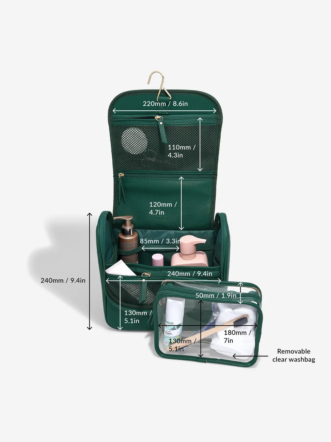 Stackers hangende Toilettas Bosgroen - Mystackers