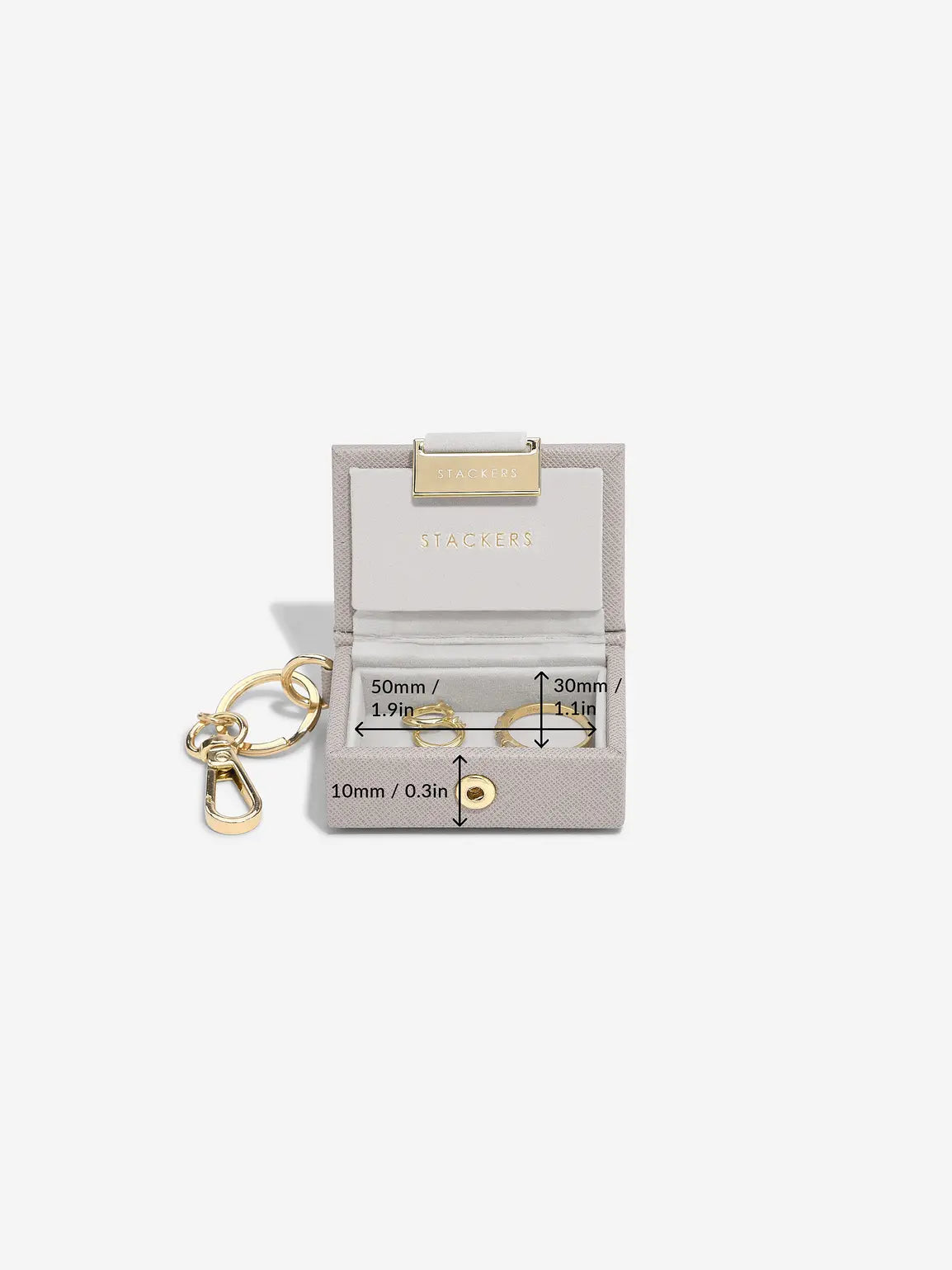 Stackers Porte-clés de boîte à bijoux en Party Cracker Taupe