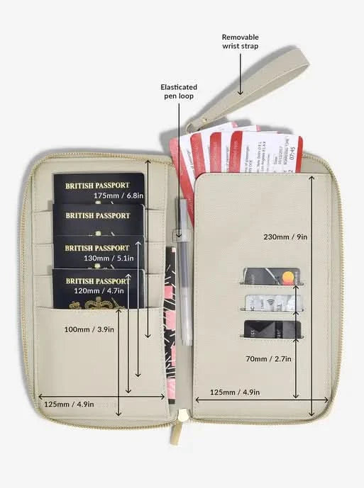 Stackers Paspoorthouder voor Familie Havermout & Linnen - Mystackers