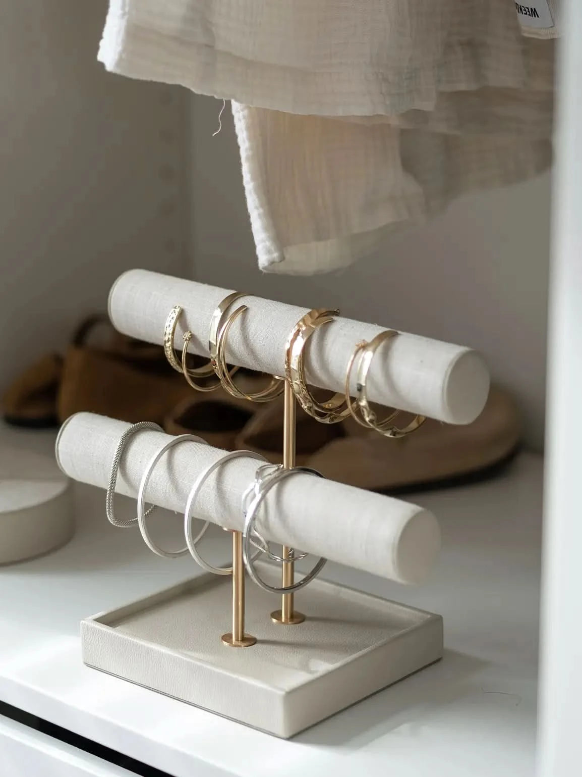 Stackers Armband Display Havermout & Linnen - Mystackers