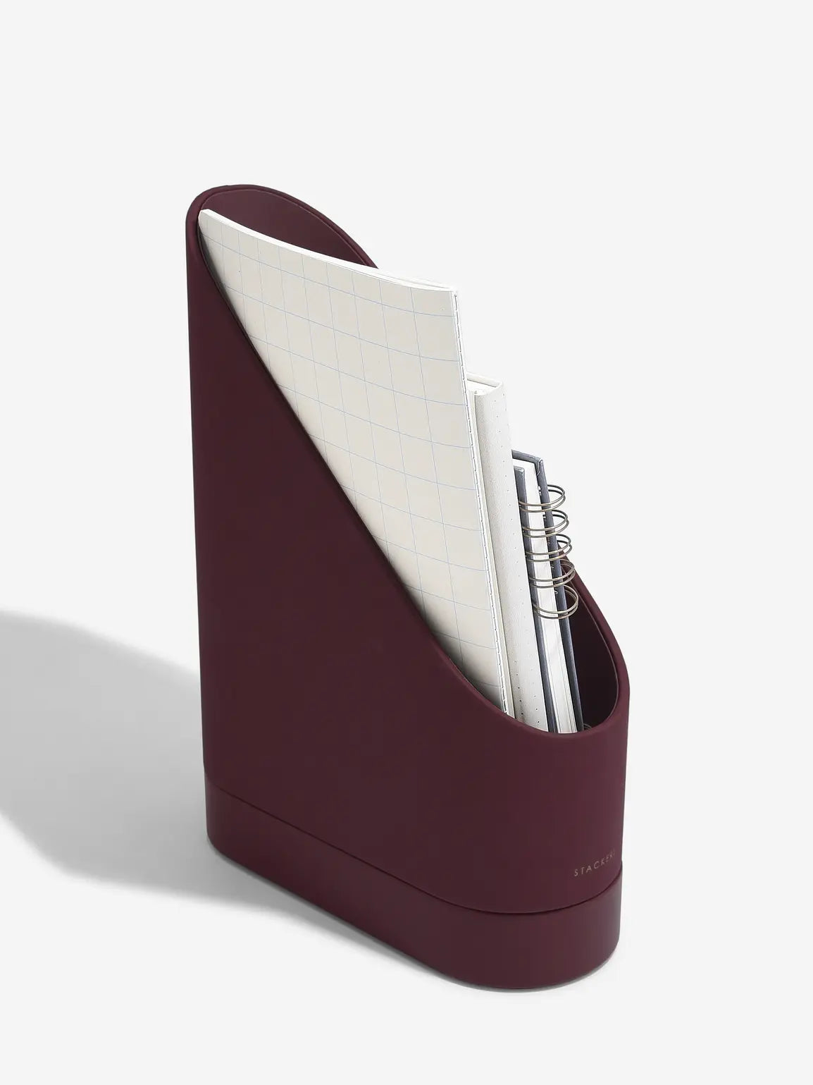 Stackers Magazine Holder Garnet Red