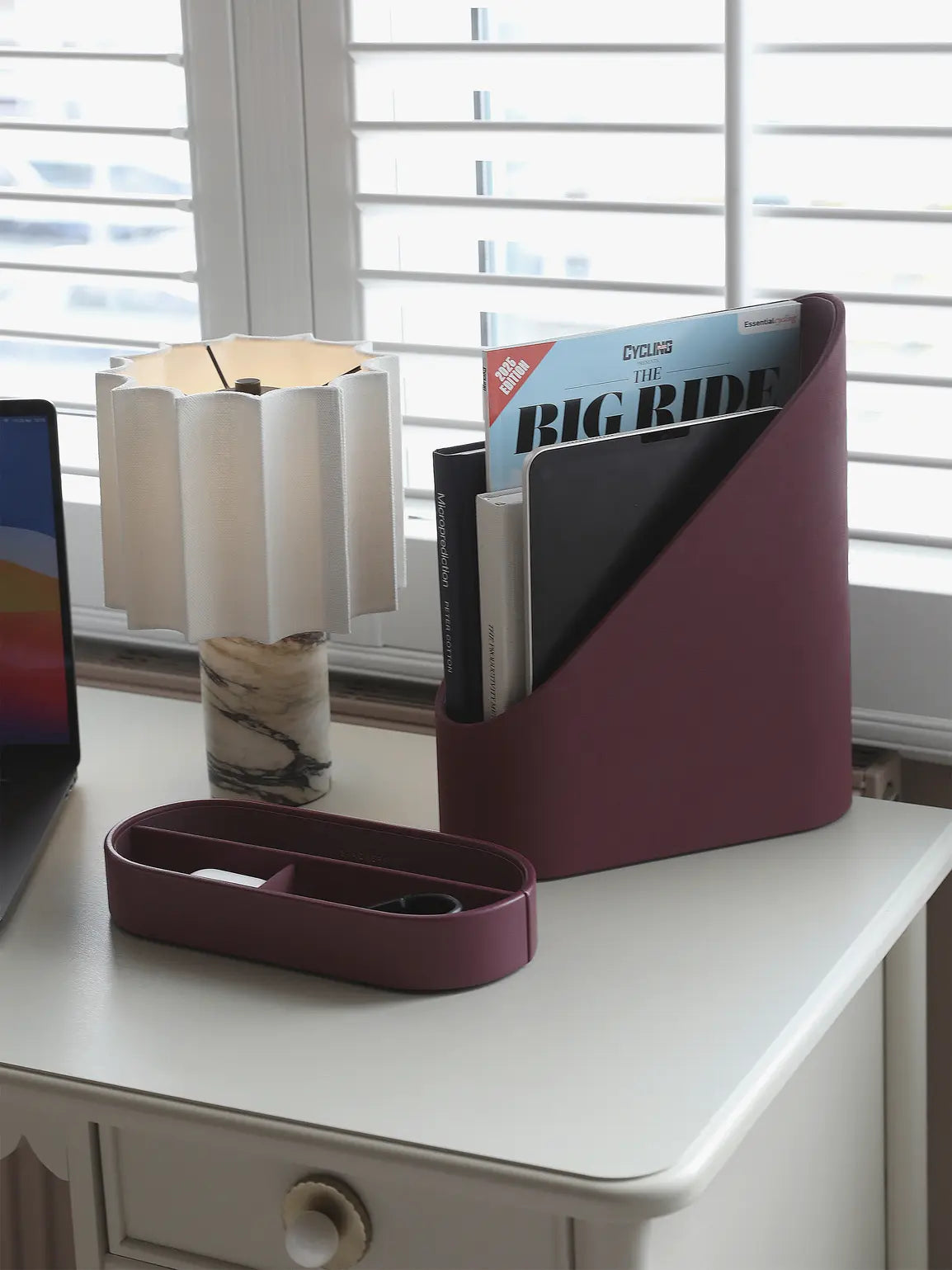 Stackers Magazine Holder Garnet Red