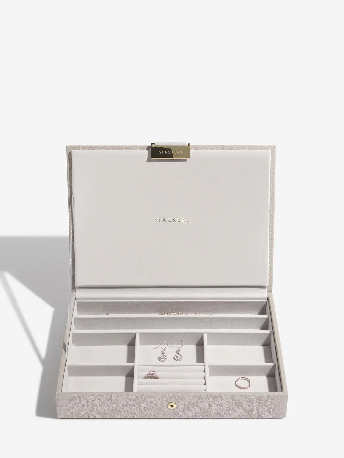 Stackers Classic Boîte à Bijoux Lot de 2 Taupe Raffia
