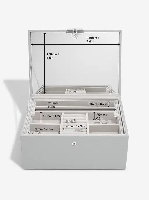 Stackers Luxe Klassieke Juwelendoos Grijs - Mystackers