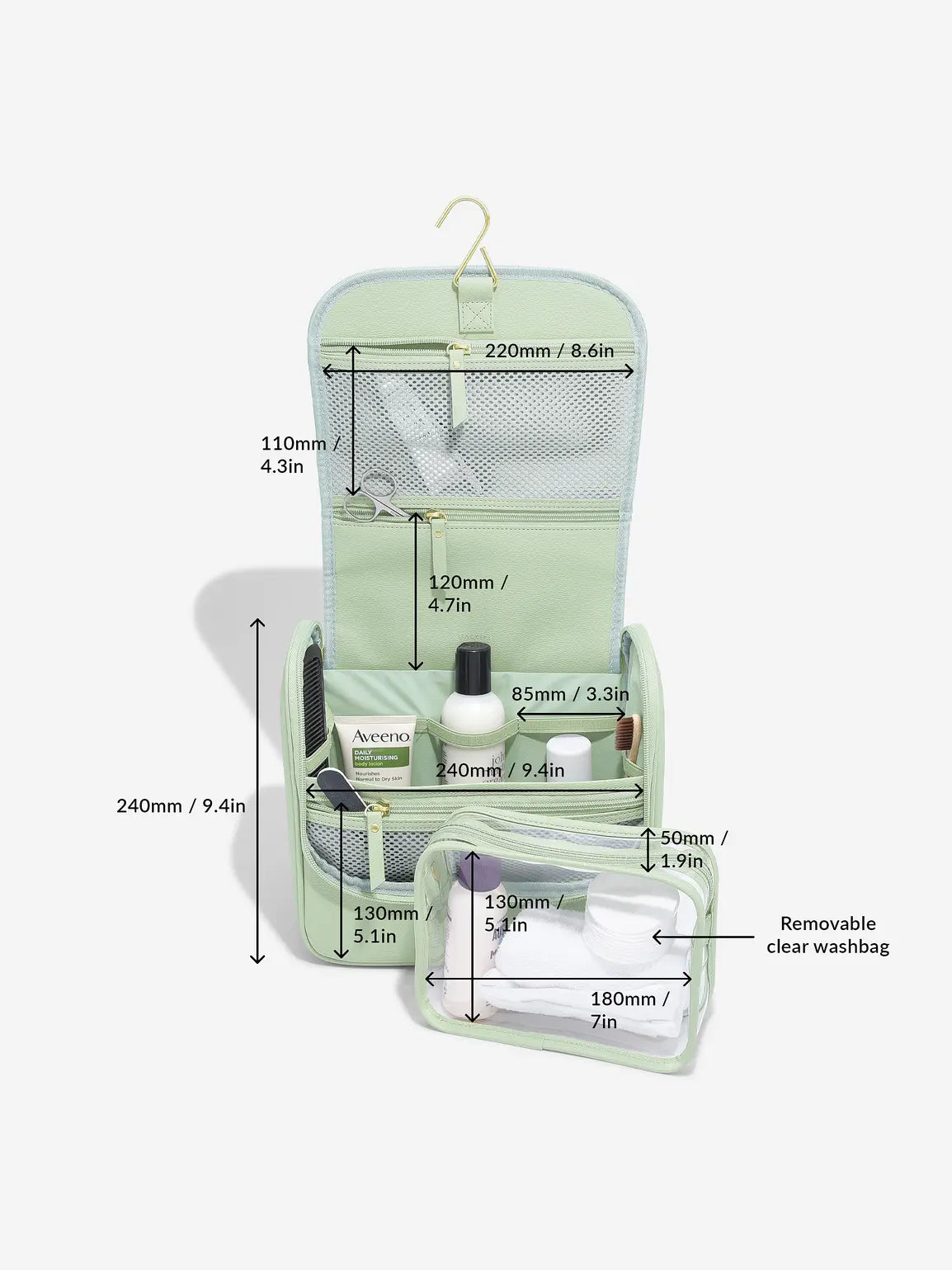 Stackers hangende Toilettas Saliegroen - Mystackers