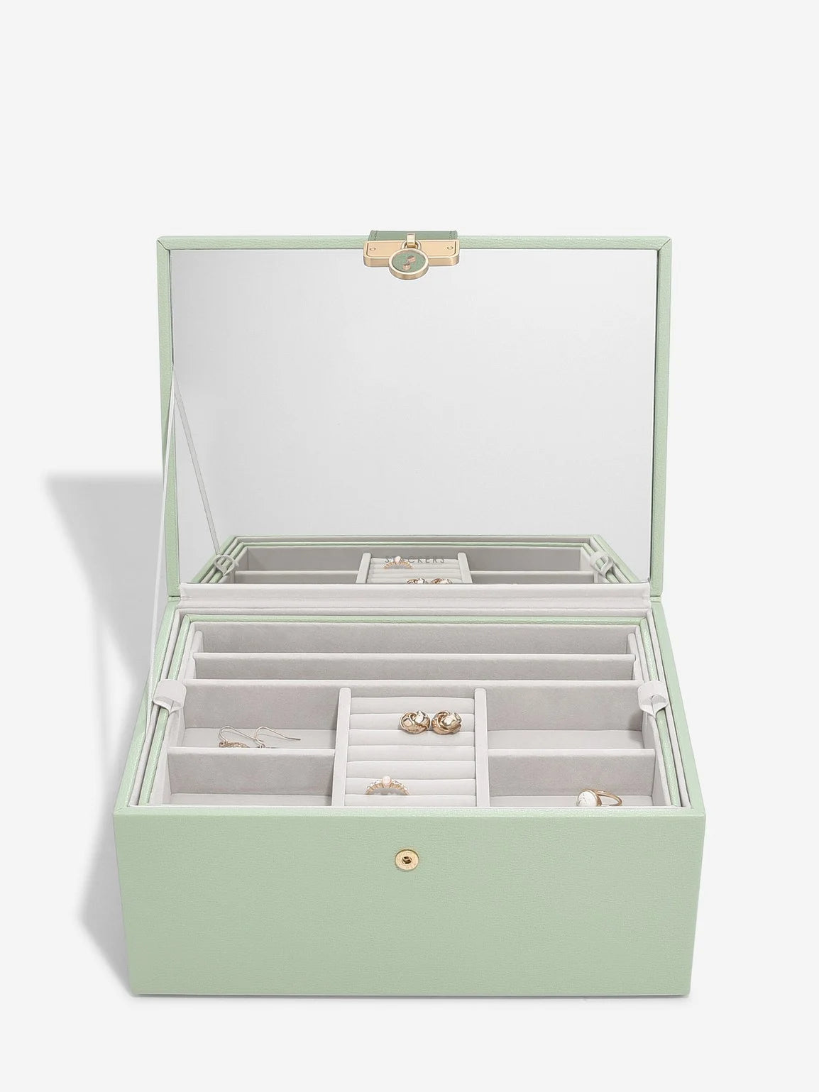 Stackers Luxe Klassieke Juwelendoos Saliegroen - Mystackers